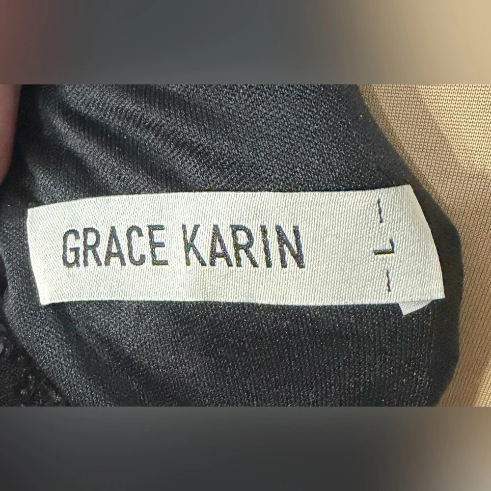 Grace Karin Elegant Black Sequin Halter Top - Picture 4 of 6